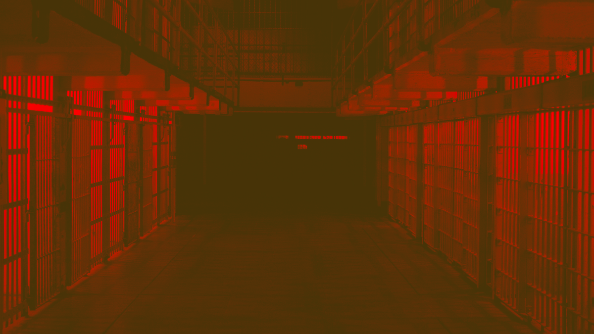 A darkened prison