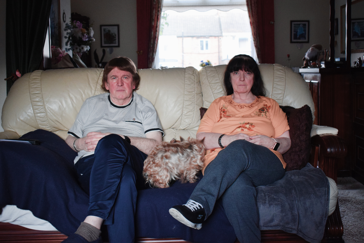 Moira and Ray Bellingham in their home in Horden